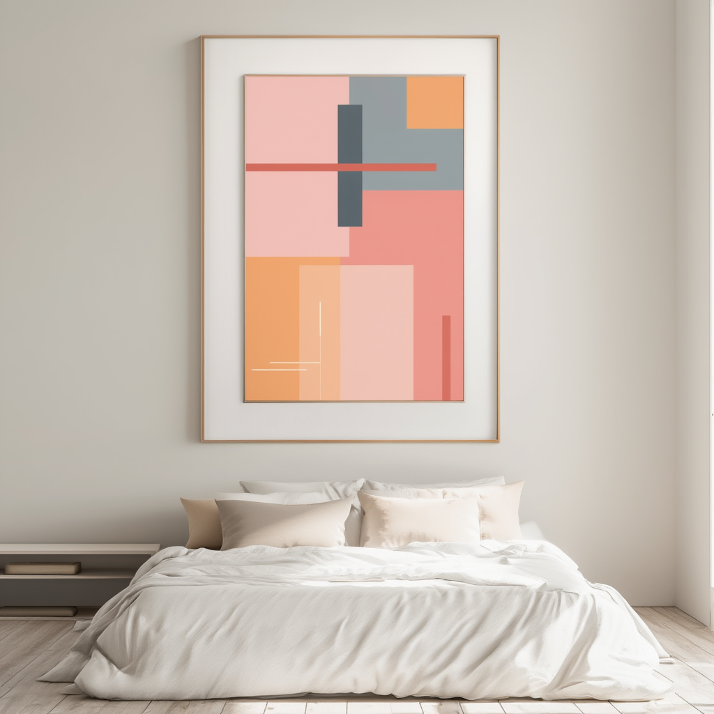 Colorful Geometric Shapes – Minimalist Abstract Art Print for Contemporary Interiors