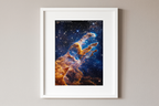 James Webb Telescope – Pillars of Creation – Space Art Print - Hakyarts