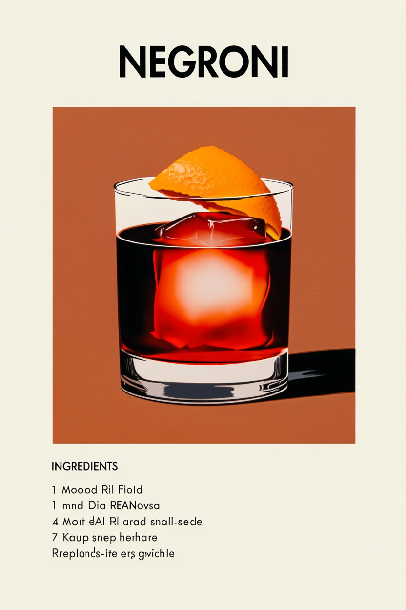 4 Retro Cocktail Prints – Colorful Bar & Kitchen Wall Art