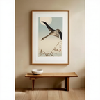 Goose Flying in Moonlight – Ohara Koson Poster | Japanese Nature Art Print - Hakyarts