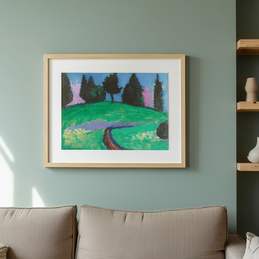 Alexej von Jawlensky - Dark Trees Over Green Slope Poster