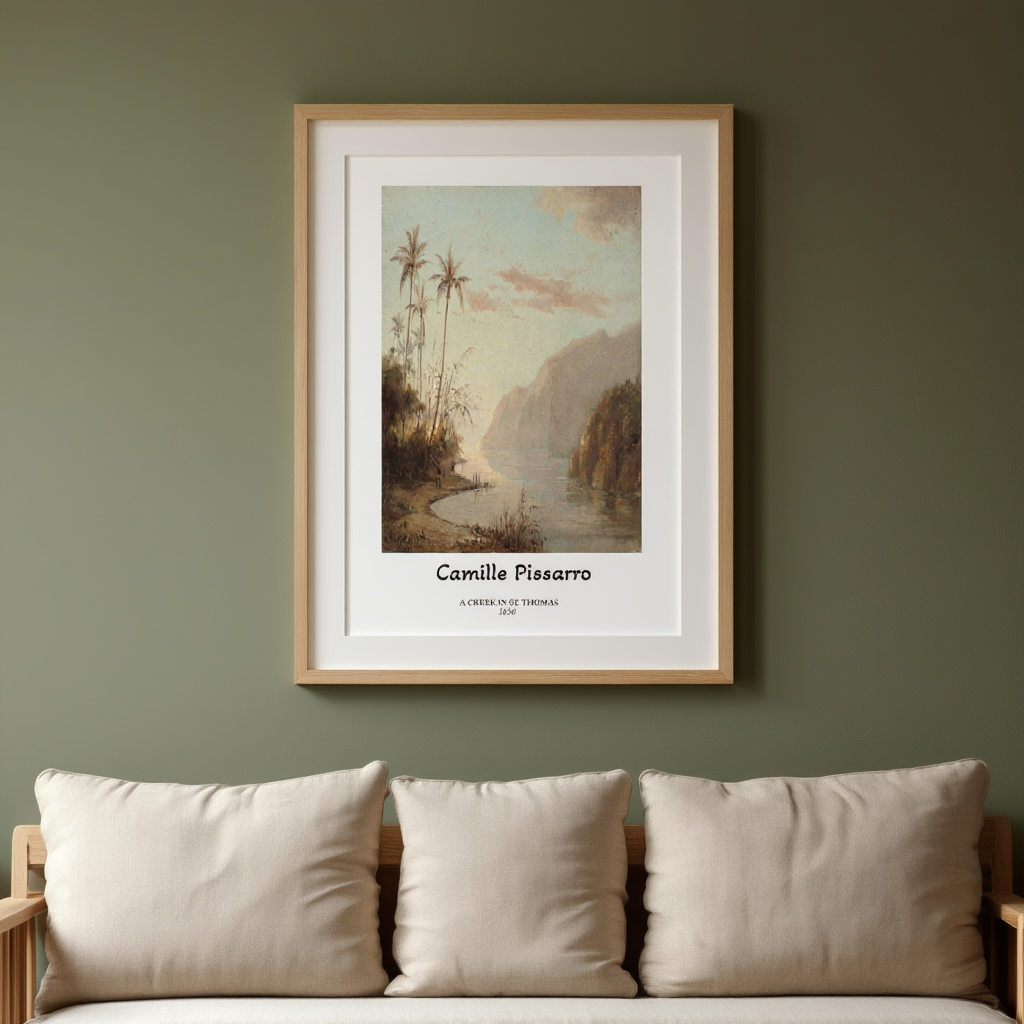 Camille Pissaro - A Creek in St. Thomas Poster