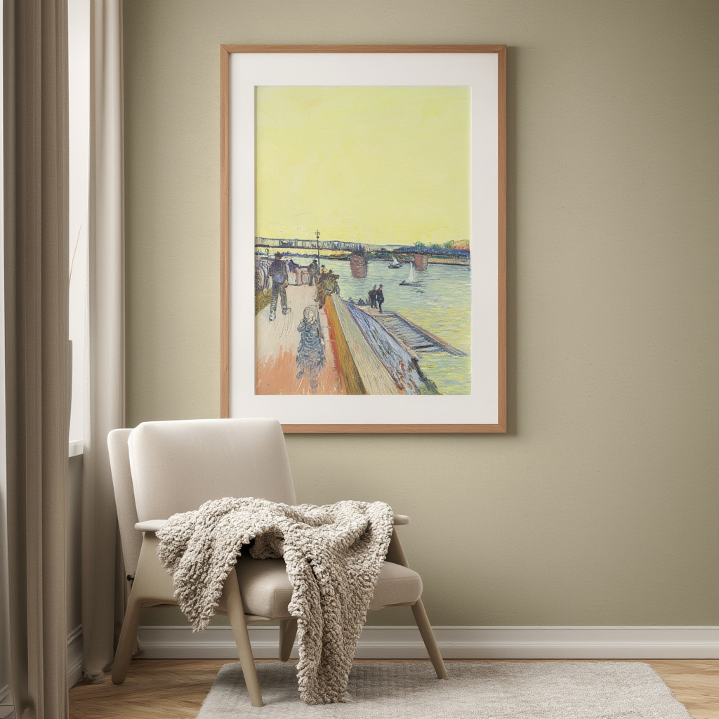 Vincent Van Gogh – Le Pont de Trinquetaille | Vibrant Post-Impressionist Landscape Art Print