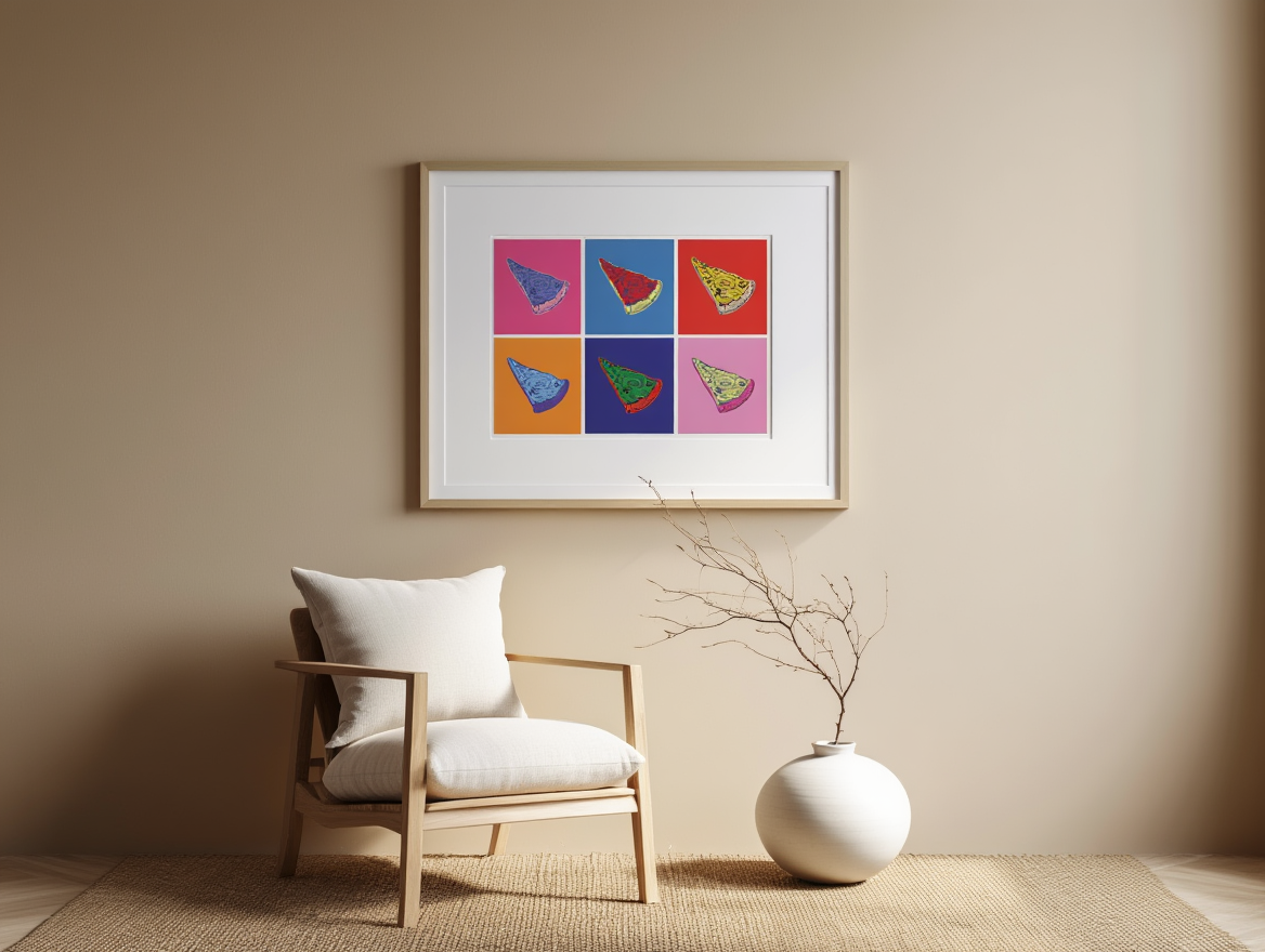 Andy Warhol Style - Slice of Pizza Poster