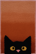 Purrfect Patch – Cozy Cat on Rug Illustration