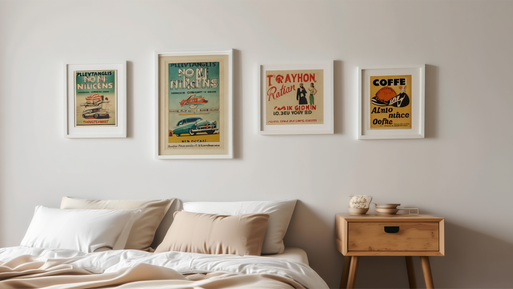 Vintage Reverie – 4-Piece Wall Art Set
