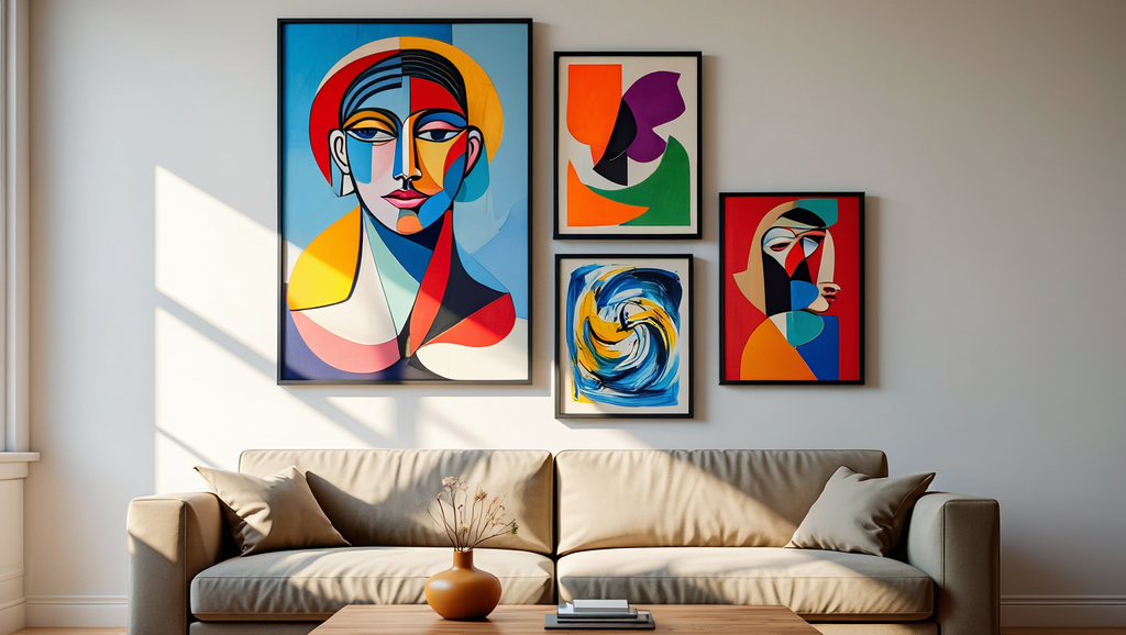 Picasso & Matisse Abstract Collection – Living Room Set of 4