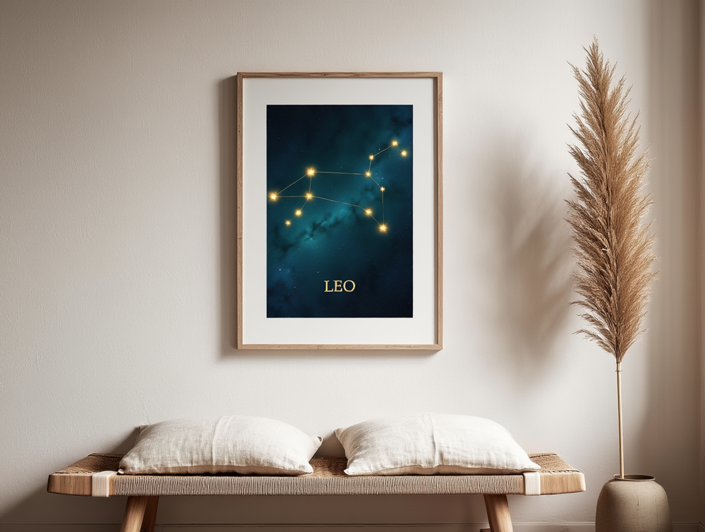 Star Sign Leo Poster | Personal Zodiac Wall Art Print