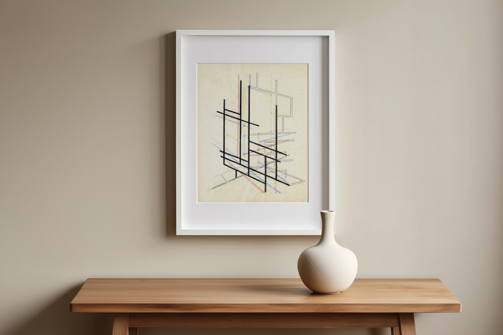 Structure Spatiale – Félix Del Marle (1949) | Abstract Geometric Art Print