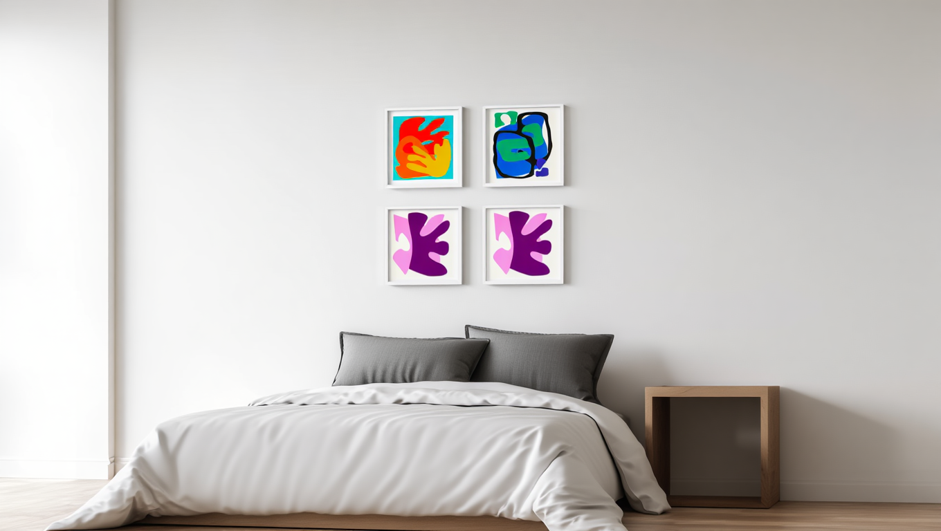 Matisse Moments – Set of 4 Colorful Abstract Prints