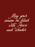 May Your Season Be Filled with Peace and Wonder – Red Christmas Poster - Hakyarts
