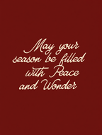 May Your Season Be Filled with Peace and Wonder – Red Christmas Poster - Hakyarts