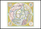 Mercator Hondius Map of the Arctic