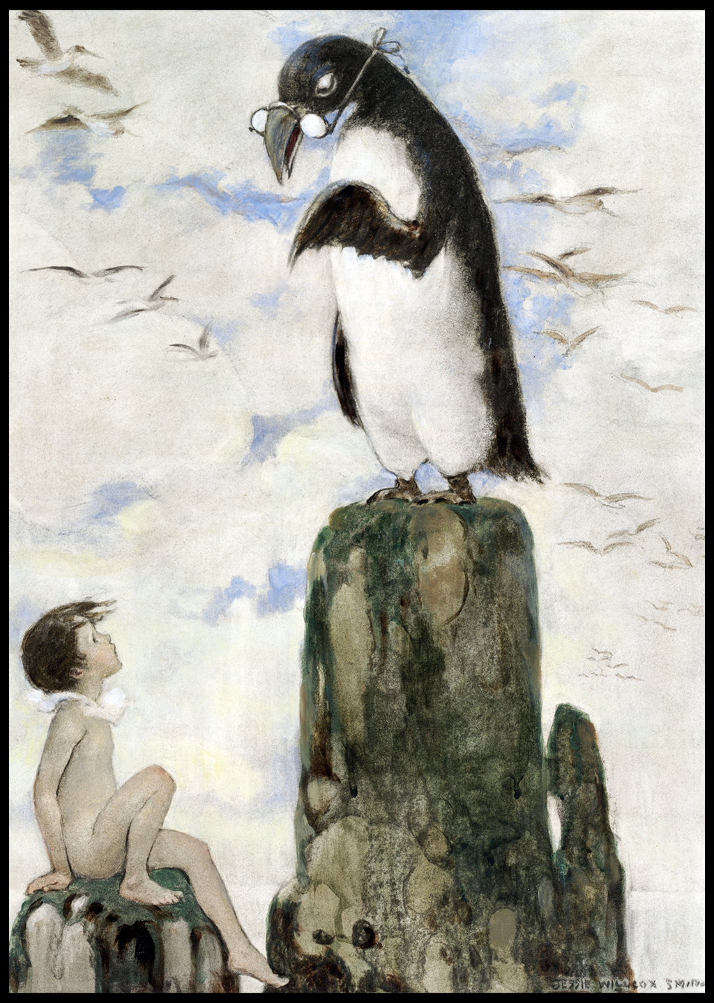 Jessie Willcox Smith – And There He Saw the Last of the Gairfowl