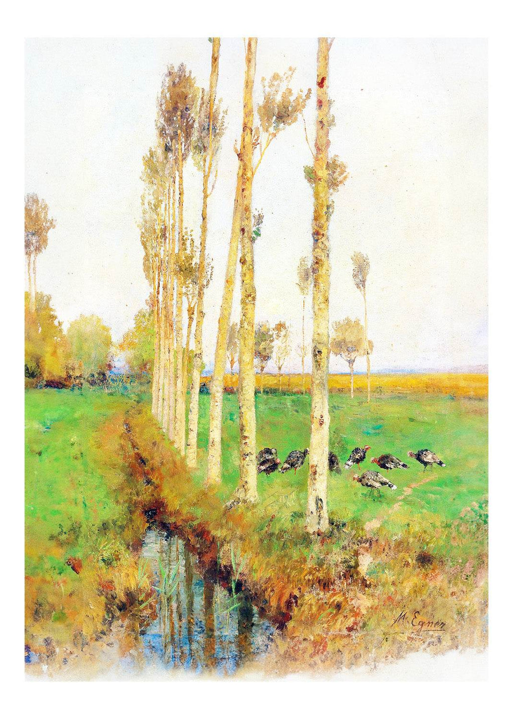 A Poplar-Lined Avenue with Turkeys - Hakyarts