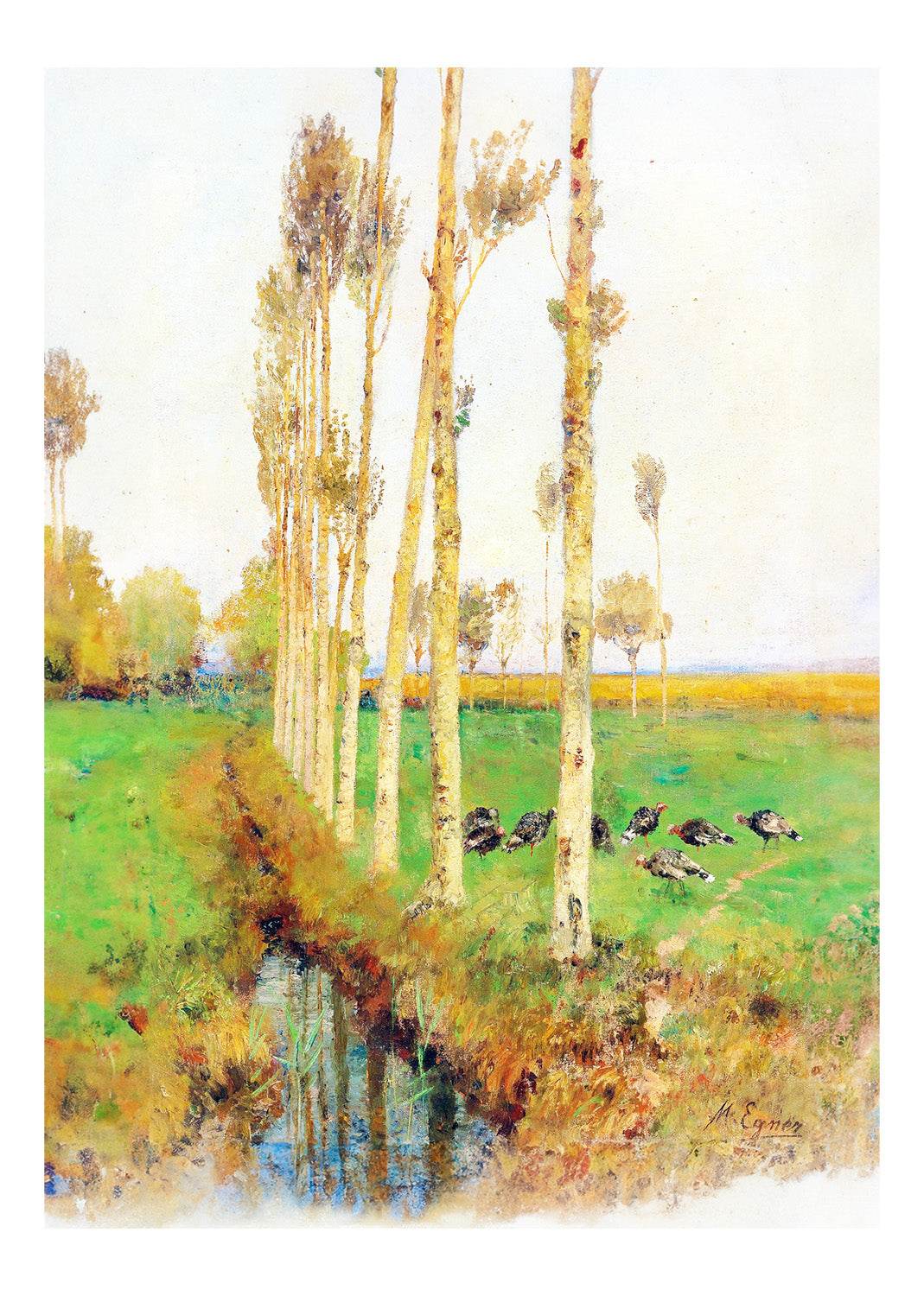 A Poplar-Lined Avenue with Turkeys - Hakyarts