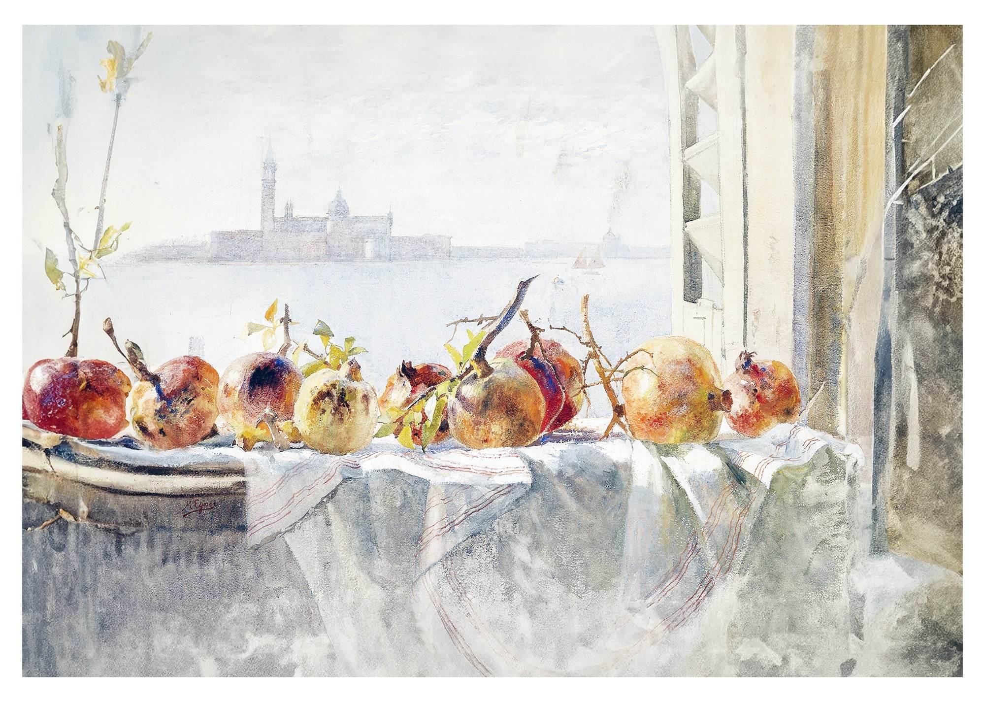 Granatäpfel auf einer Fensterbank - Hakyarts