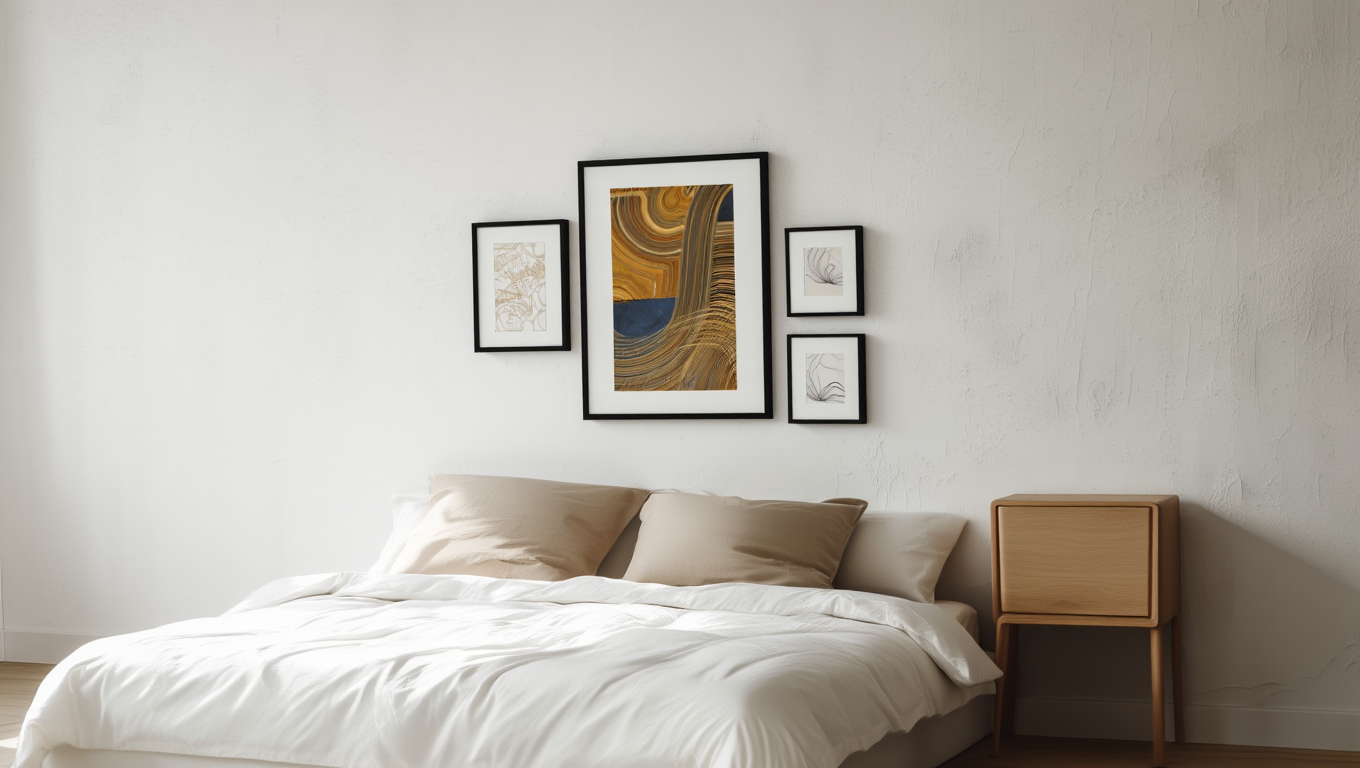 Da Vinci Abstract – Living Room Set of 4 Inspired Prints