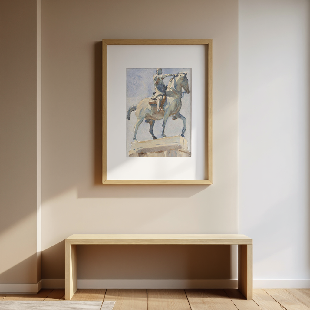 John Singer Sargent - Equestrian Statue of Gattamelata