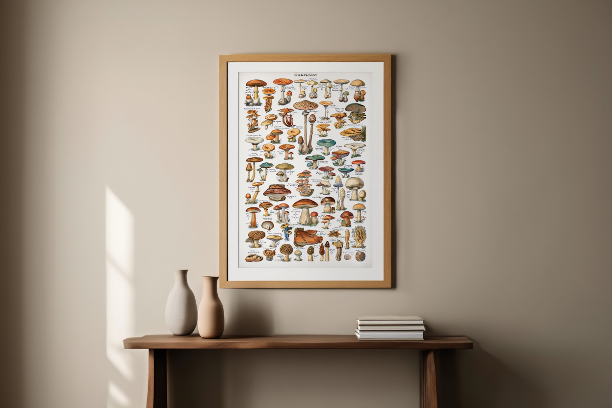 Adolphe Millot - Champignons Poster