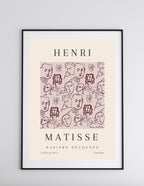 Modern botanical wall print in blush tones for living room decor