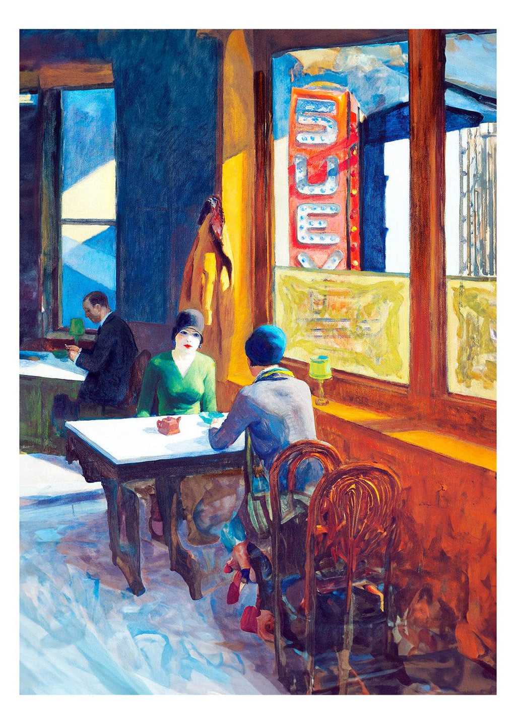Set of 3 Edward Hopper – Iconic American Realism Prints - Hakyarts