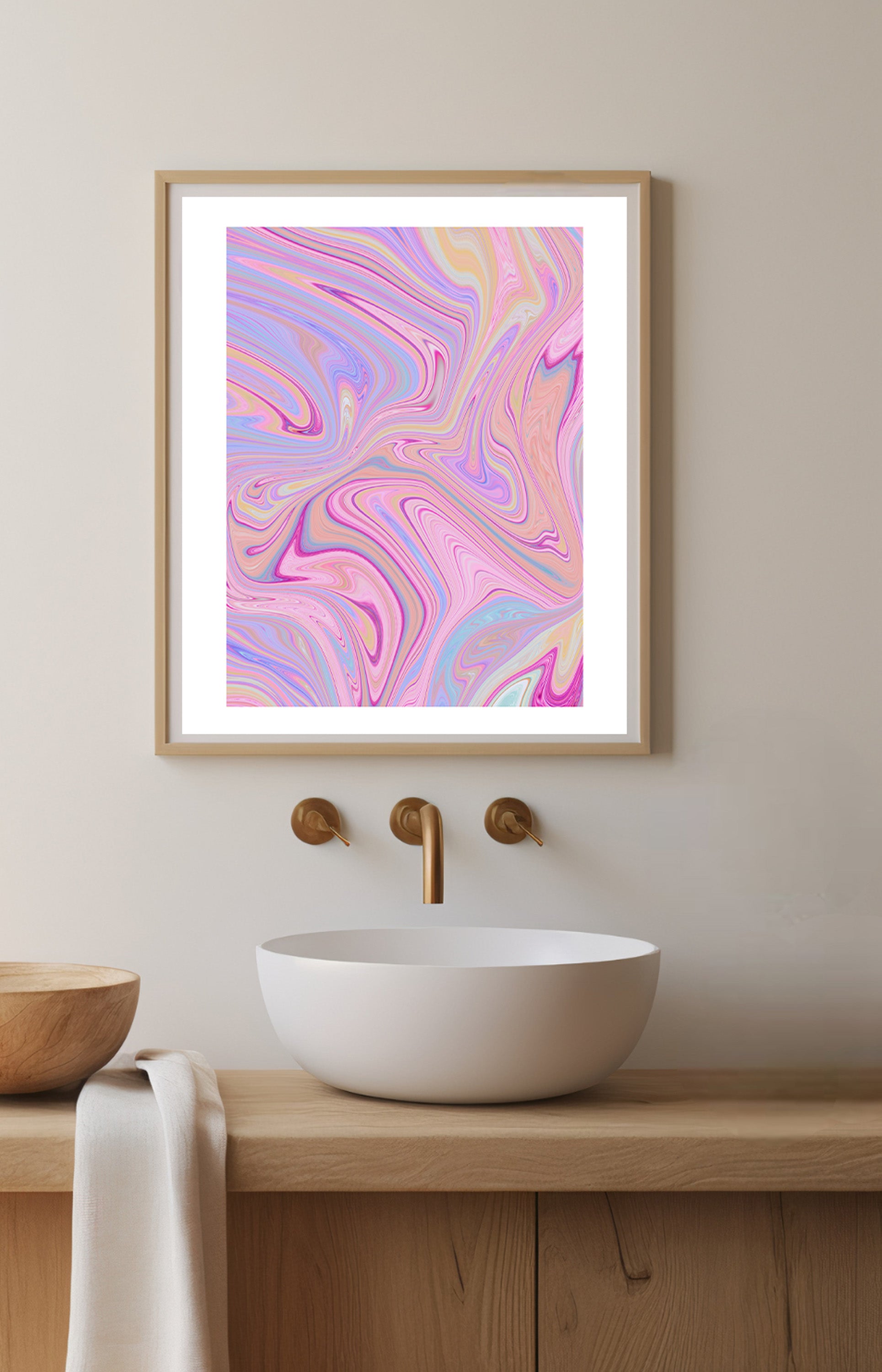 Lavender Taffy – Soft Pastel Abstract Art Print