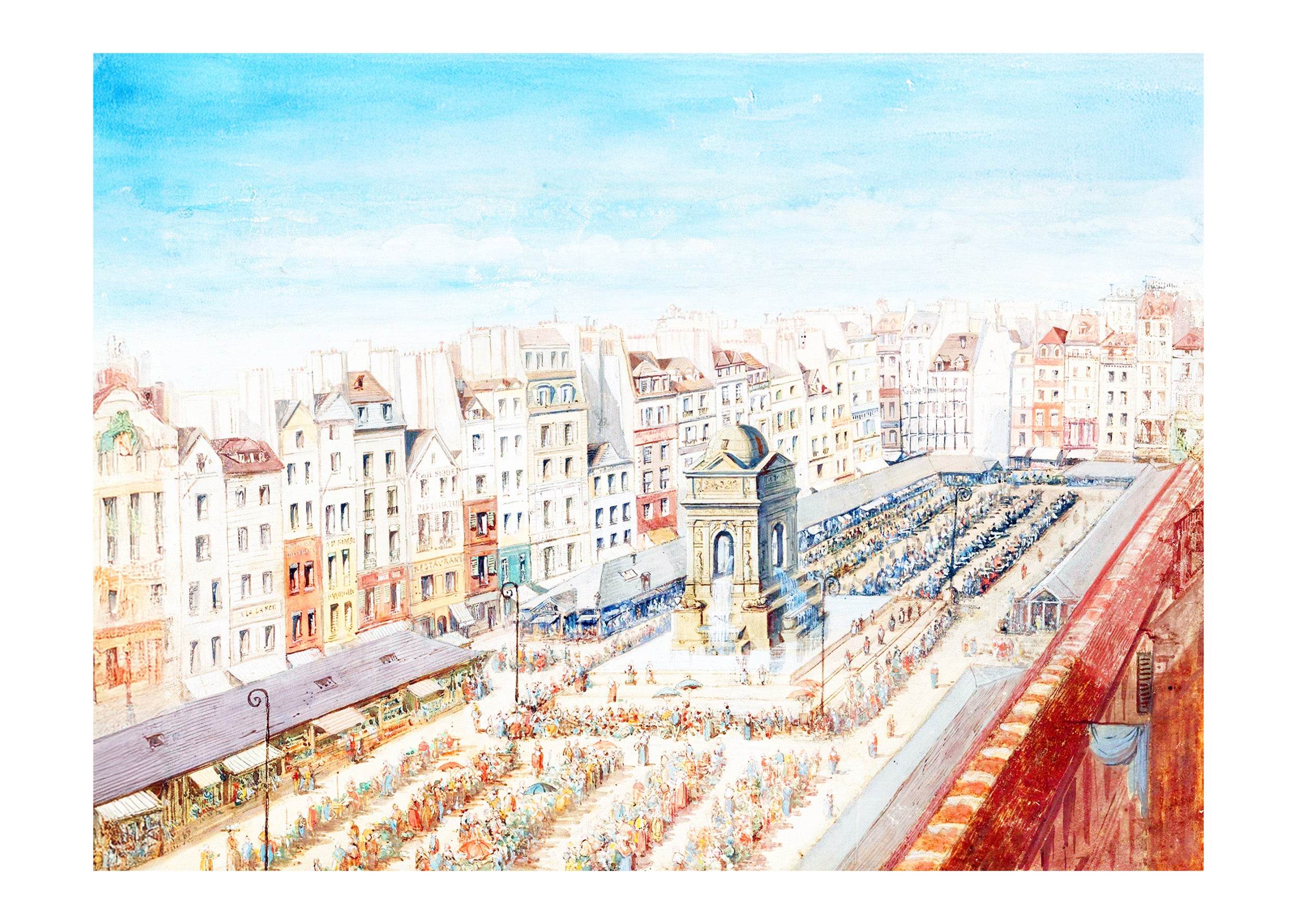 La place et la fontaine des Innocents avant la construction des Halles centrales - Hakyarts