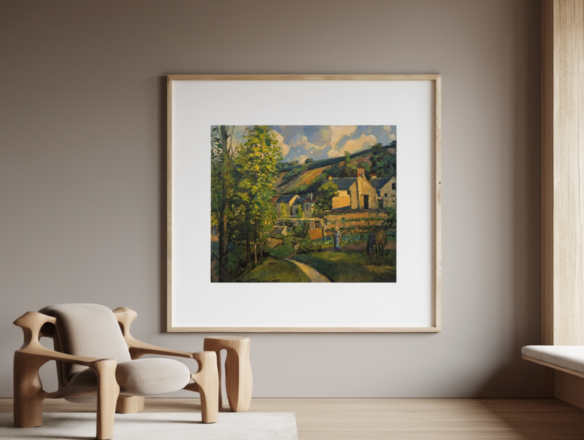 Camille Pissarro - A View of L’Hermitage, near Pontoise