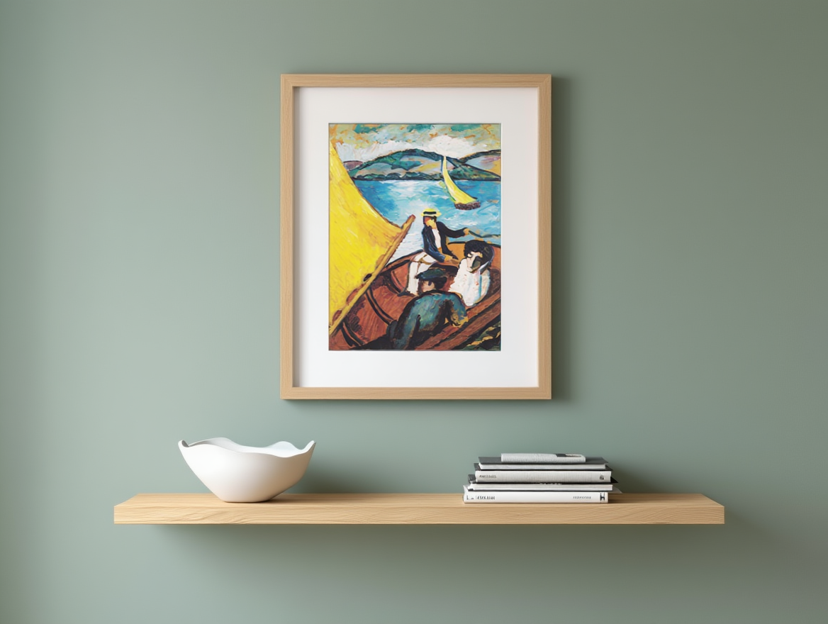 August Macke - Sailing Boat on the Tegernsee