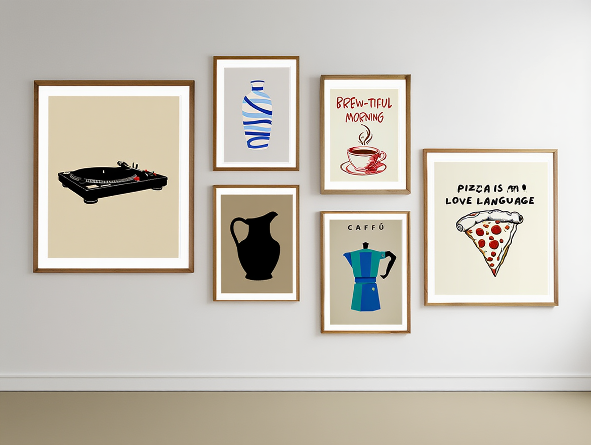 Modern Gallery Wall Collection – 6 Contemporary Art Prints