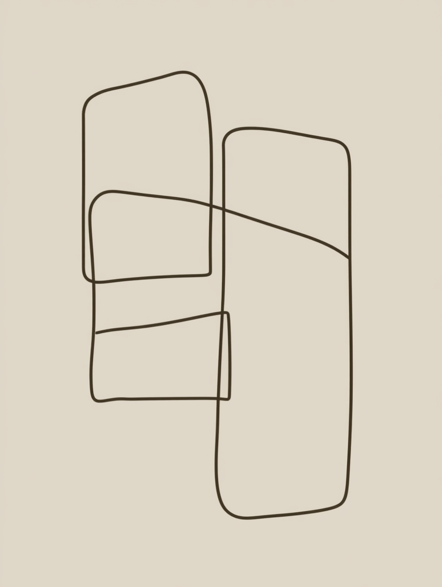 Minimalist Geometric Abstract – Set of 3 Modern Wall Art Prints