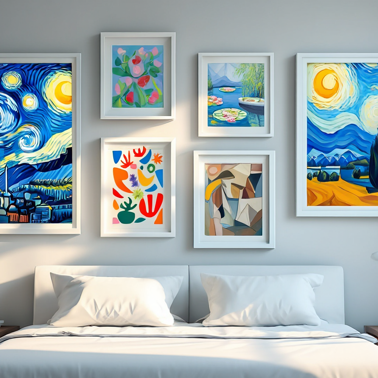 Bedroom Artistry – Set of 6 Curated Masterpieces