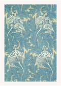 Palm Dreams – Tropical Leaves Wall Art Print in Modern Blue Tones