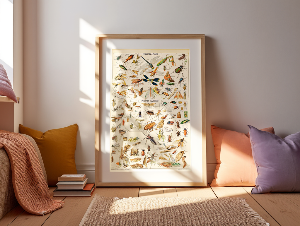 Adolphe Millot - Insectes III Poster