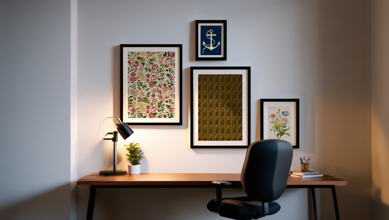 Vintage Charm – 4-Piece Wall Art Set