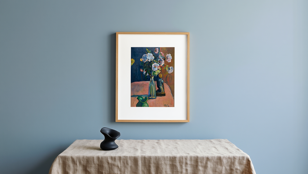 Paul Gauguin – Roses and Statuette - Iconic Post-Impressionist Art Print