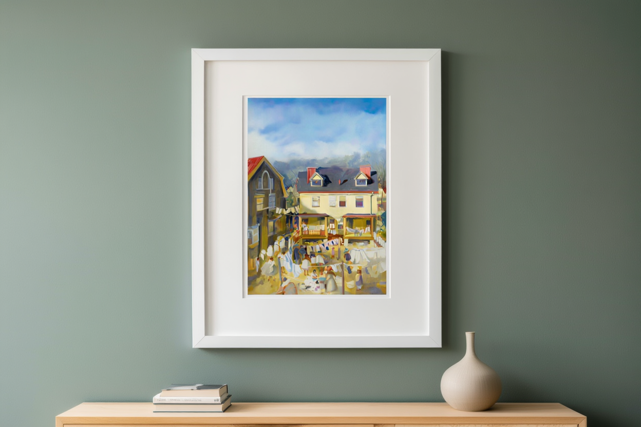 Washday in Spring – John R. Grabach Art Print | Early 20th-Century American Poster