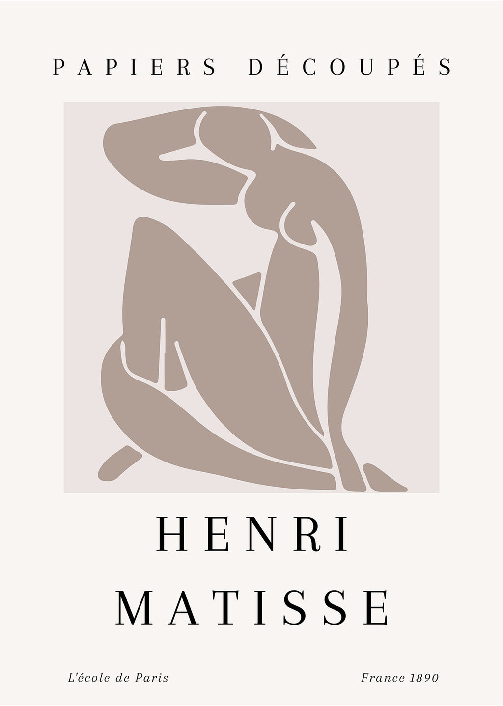 Earth tone abstract female silhouette art print boho wall decor