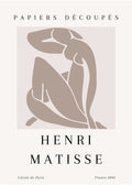 Earth tone abstract female silhouette art print boho wall decor