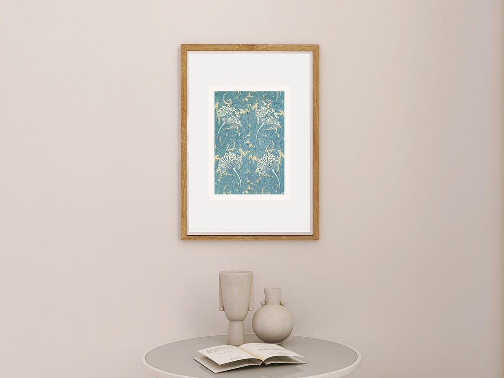 Palm Dreams  Tropical Leaves in Modern Blue Tones