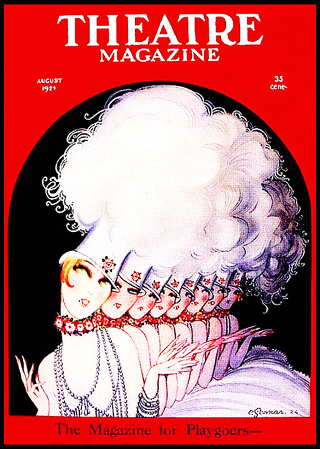 Theatre Magazine August 1921 Cover - Hakyarts
