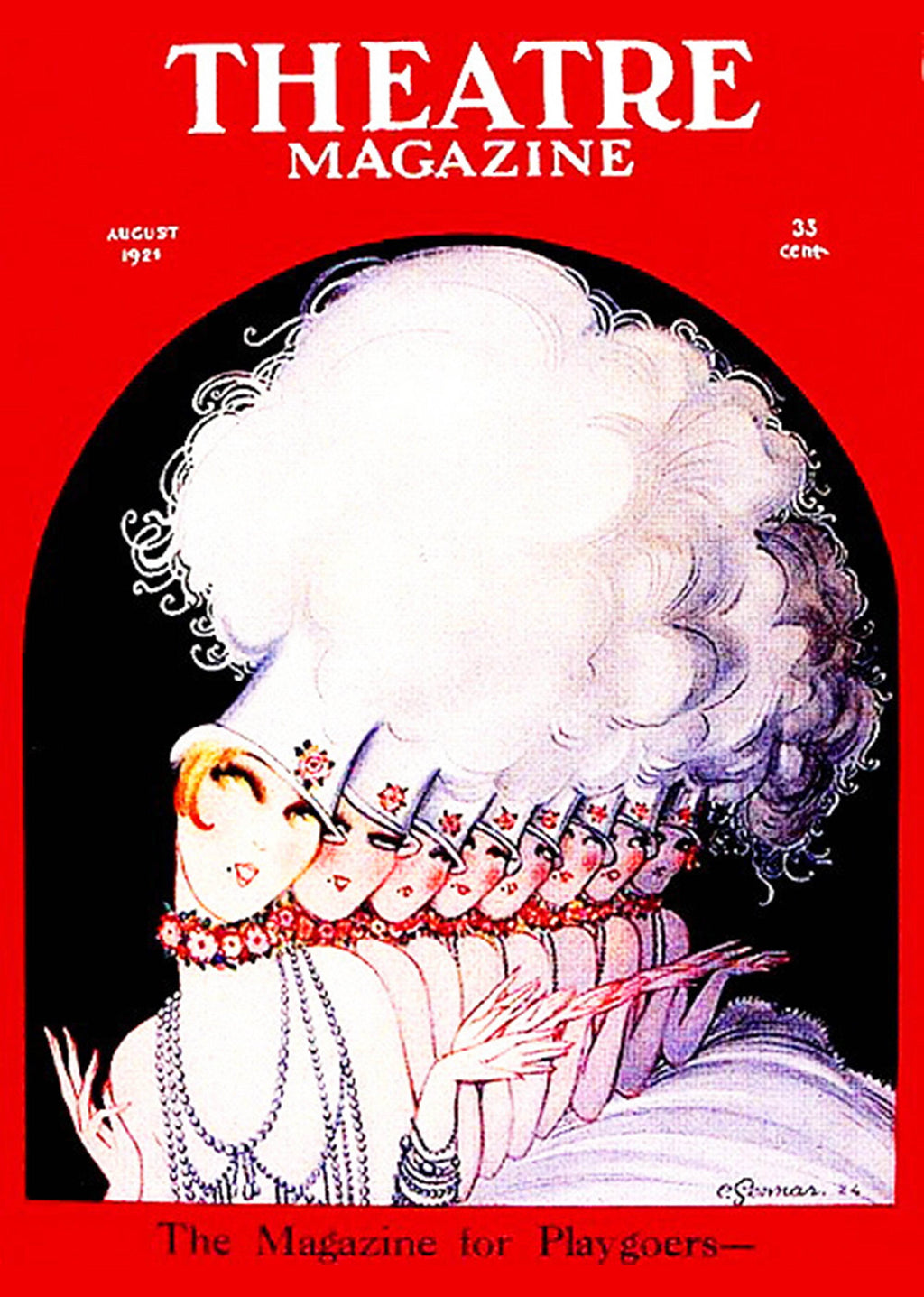 Theatre Magazine August 1921 Cover - Hakyarts