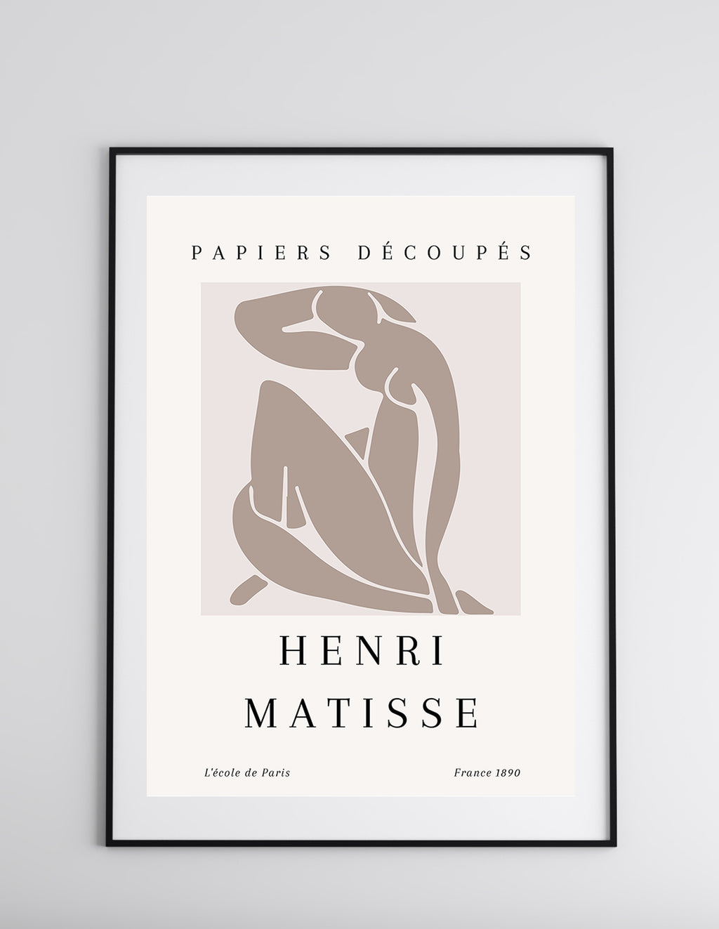 Minimalist abstract female figure wall art for bedroom decor