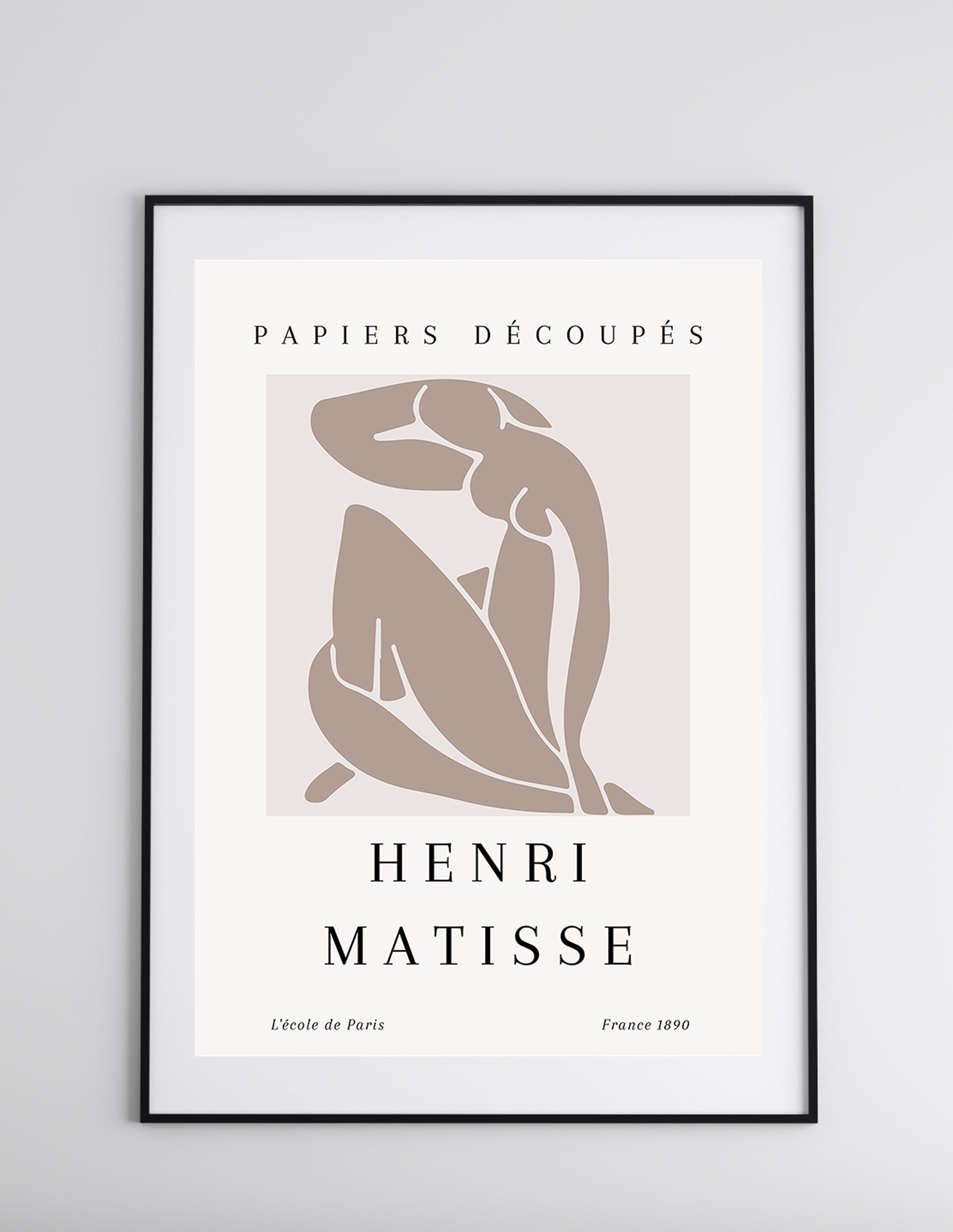Minimalist abstract female figure wall art for bedroom decor