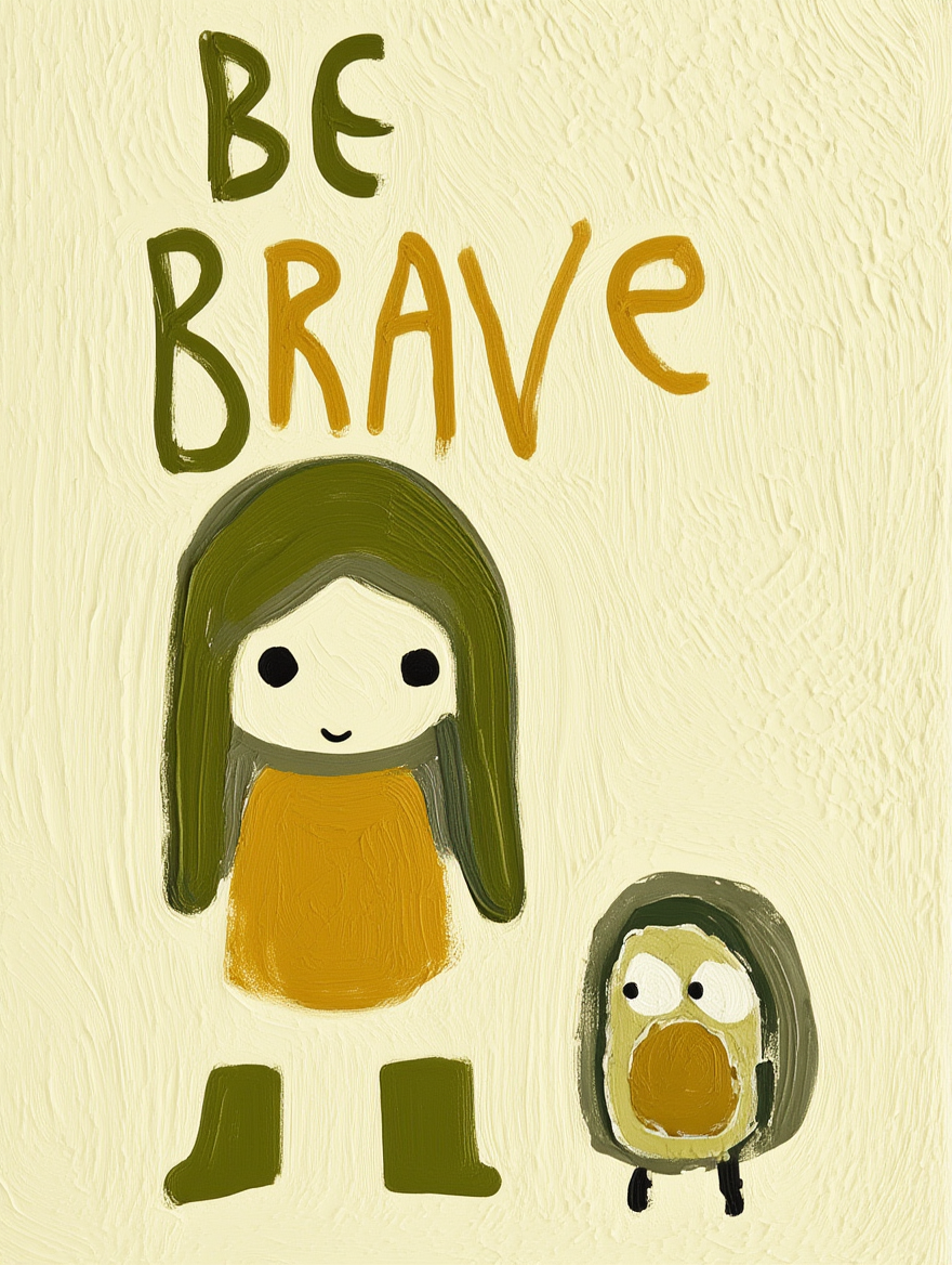 Be Brave – Minimalist Kids Wall Art Print
