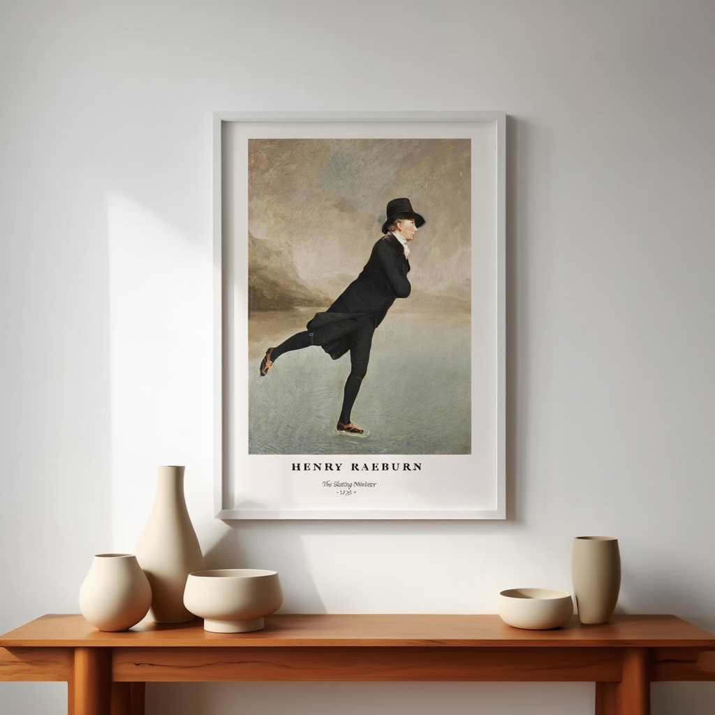 The Skating Minister by Henry Raeburn, 1795 – Classic Portrait Art Print | Scottish Historical Wall Decor