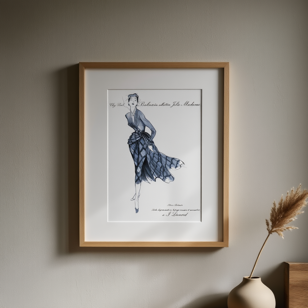 Vintage Pierre Balmain Illustration Poster – René Gruau Artwork