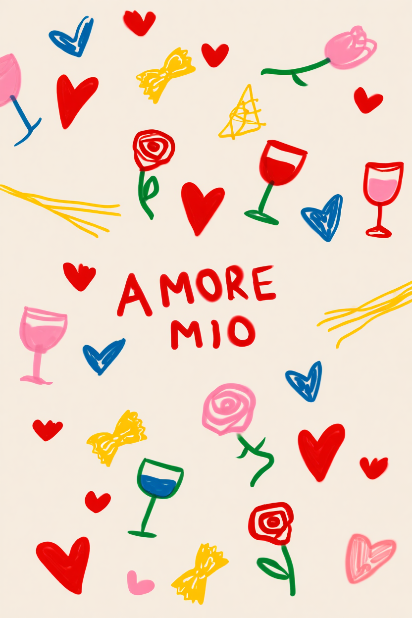 Bella Vita – 4 Italian-Inspired Retro Food Posters