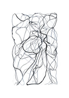 Linear Flow – Abstract Face & Body Line Drawing Wall Art Print